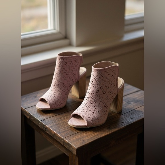 LC Lauren Conrad Hazelnut Visit Women's Peep Toe Boots size 9.5 - Picture 6 of 6